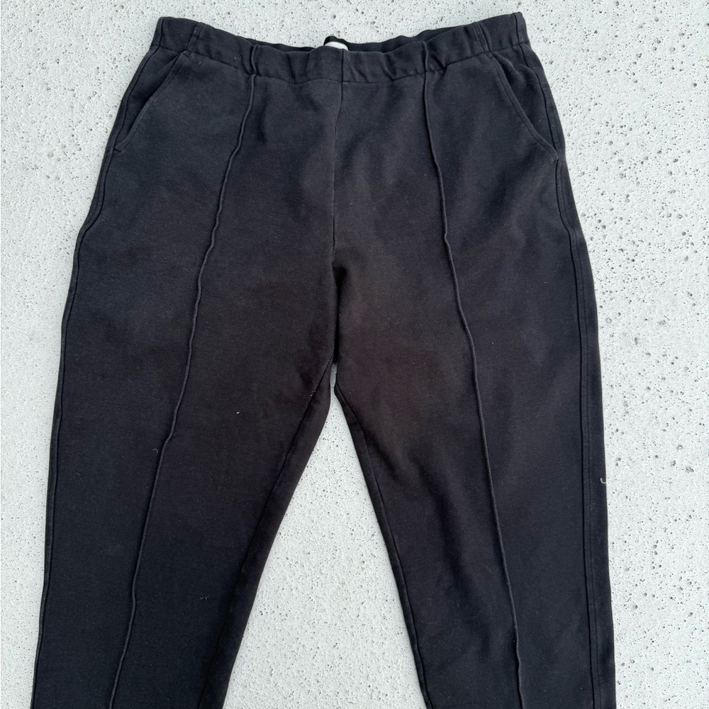 Everlane Womens Pants Black Knit Elastic Drawstring Pockets Size XL